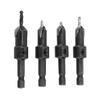 4Pcs Countersunk Drill Bit Cemented Carbide Hex Shank Countersunk Drilling Bit for Self Tapping