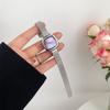 Lila Kleine Zifferblatt Uhr Damen Nischen Design Einfach Exquisit Klein Leichter Luxus Arbeitsplatz Uhr