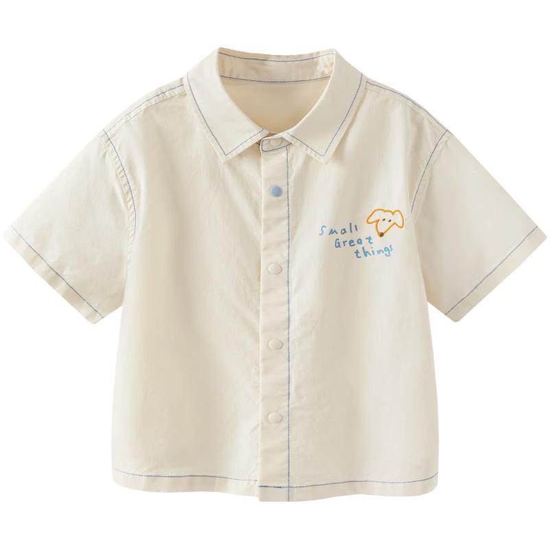 Minibala Boy s Casual Pure Cotton Short Sleeve Shirt 100