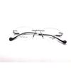 RSINC Randlose Fassung/Brille/Brille, Lederstich Optisch, Für Männer und Frauen, Silber-Blau PA1593(IB-03) M1 4M-212L-XVLP