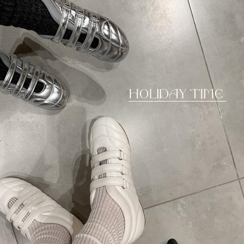 Cowhide Edition Three Velcro Casual Leather Functional Mary Jane Single Shoes Women's Bowling Shoes