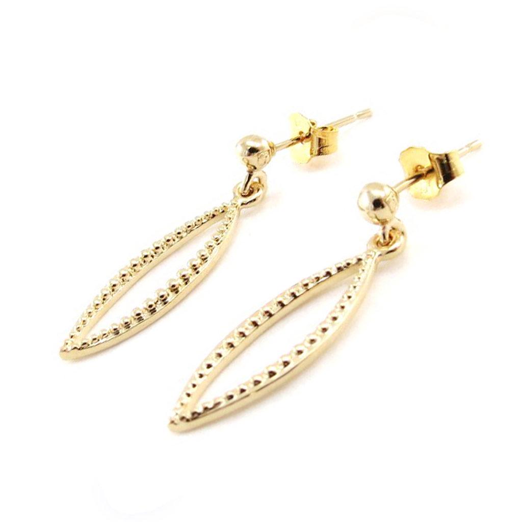 Les Trésors De Lily [J1015] - Gold Plated 'Choréographie' Earrings - 25x7 Mm