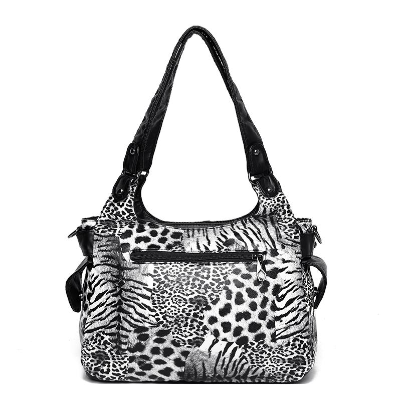 Women's Leopard Print Tote Bag Underarm Handbag