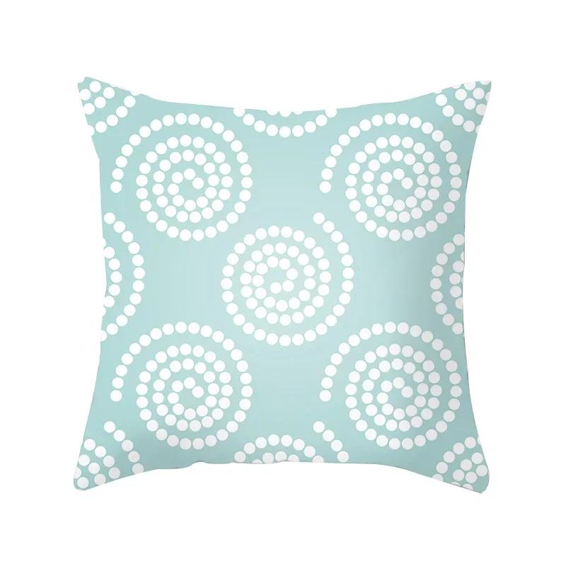 Mint Green Pillow Case Home Decorative Cushion Cover Modern Geometry Printing Pillowcase Sofa Couch Waist Pillow Covers