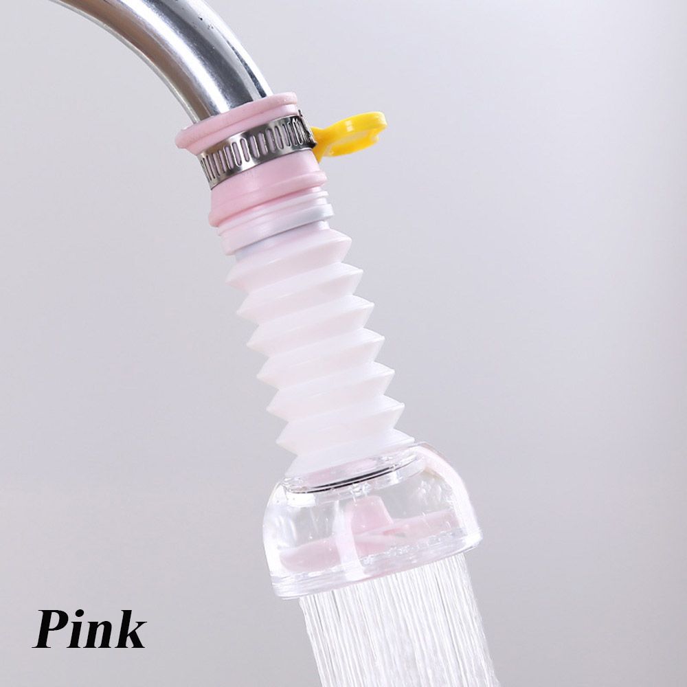 Outlet Extender Adjustable Splash-Proof Tap Head Kitchen Faucet Water Filter розовый