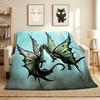 Dragon Fight Flannel Blanket Throw Blanket Soft Warm Sofa Bed Camping Home Decor Unique Christmas Gift Cs9221