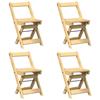 Chaises à manger pliables lot de 4 Corona bois massif de pin