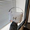 Trendy Single Shoulder Crossbody Bag With Elegant Bow Design For Women In Black Pink White And Blue