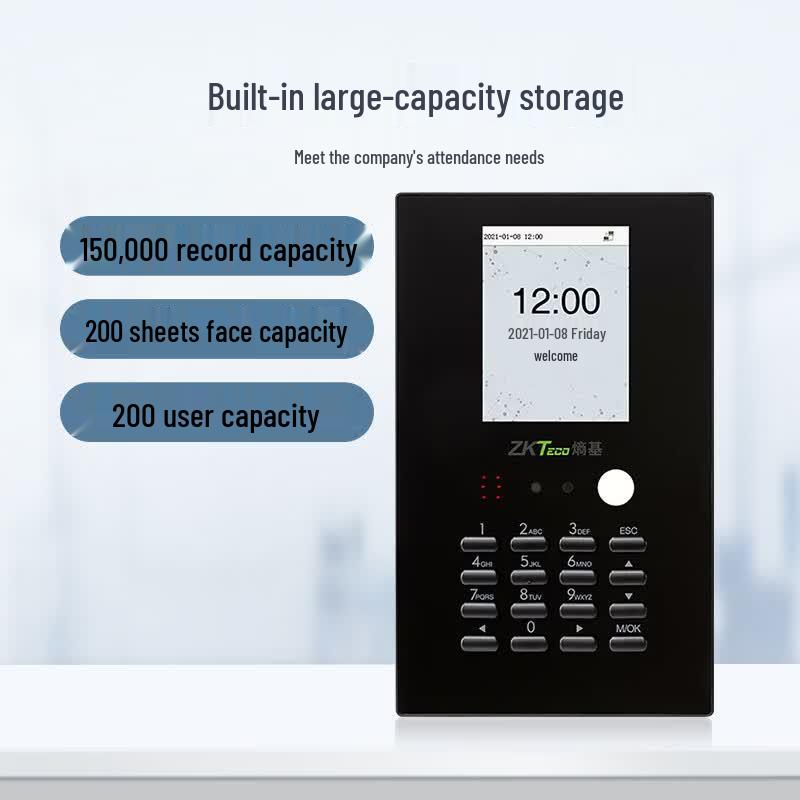 ZKTECO nface101-s Smart Facial & Fingerprint Time Attendance System CN plug (adapter included)
