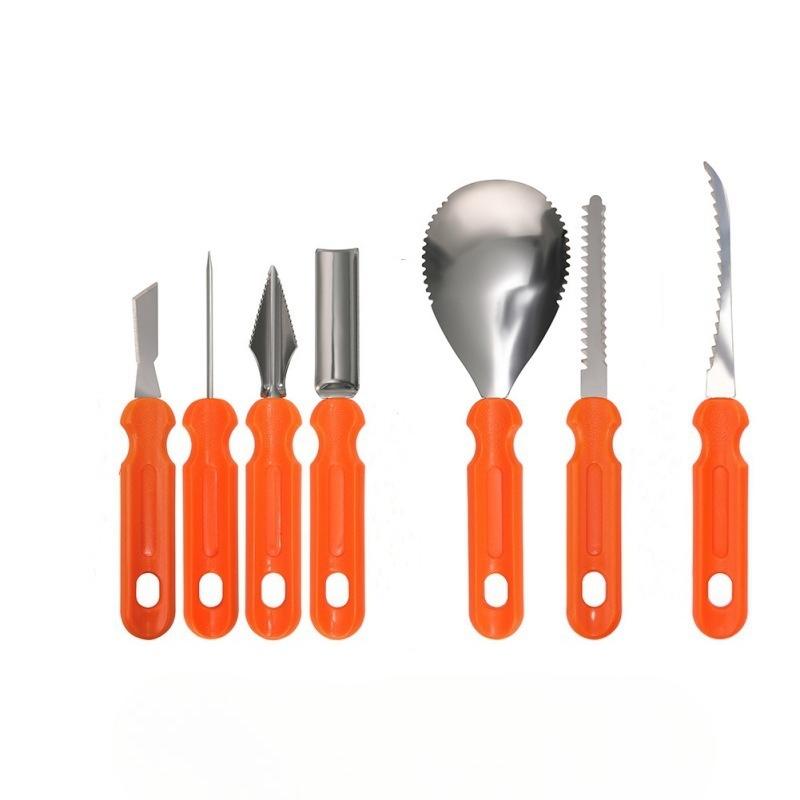 

Набор из 7 предметов для резьбы по тыкве на Хэллоуин, нож для резьбы по тыкве, принадлежности для резки тыквы для взрослых, инструменты для гравировки на кухне