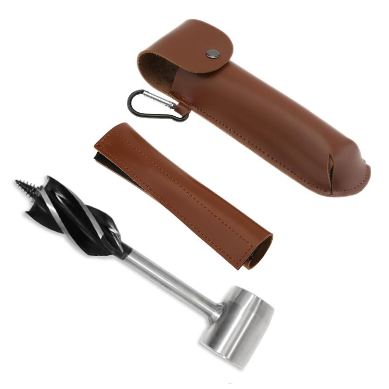 Bushcrafts Hand Auger Wrench Portable Outdoor Survival Spirals Drill Wood Drill Cores Punches for Camping and Wilderness