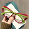 Fashion Cat Eye Color Blocked Presbyopia Glasses Simple Versatile Fashionable Polygonal UV Resistant Sunglasses Diopter To +4.0