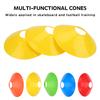 50Pcs Soccer Cones 7.5in Diameter 2in High Flexible PE Assorted Colors Round Base Disc Cones