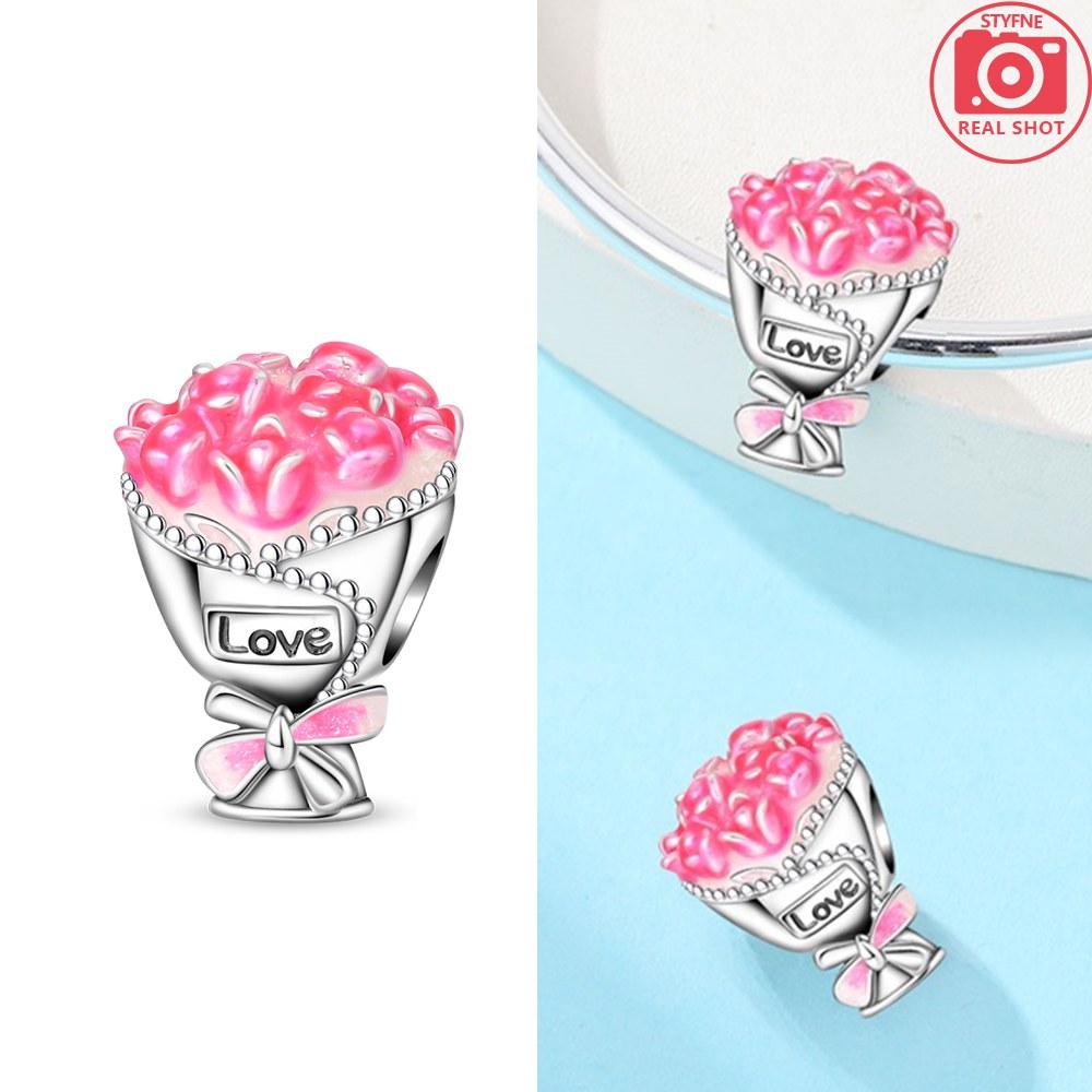 Rose Bouquet Beads Copper Colors For Charms Copper Colors Original Bracelet For Jewelry Making