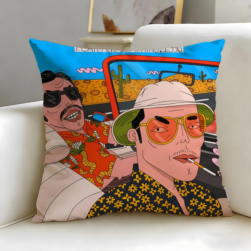 

classic movie Fear Loathing Las Vegas Cushion Cover Soft EasyWash Pillow Case Versatile for Couch Bed Travel and Office 30X30cm