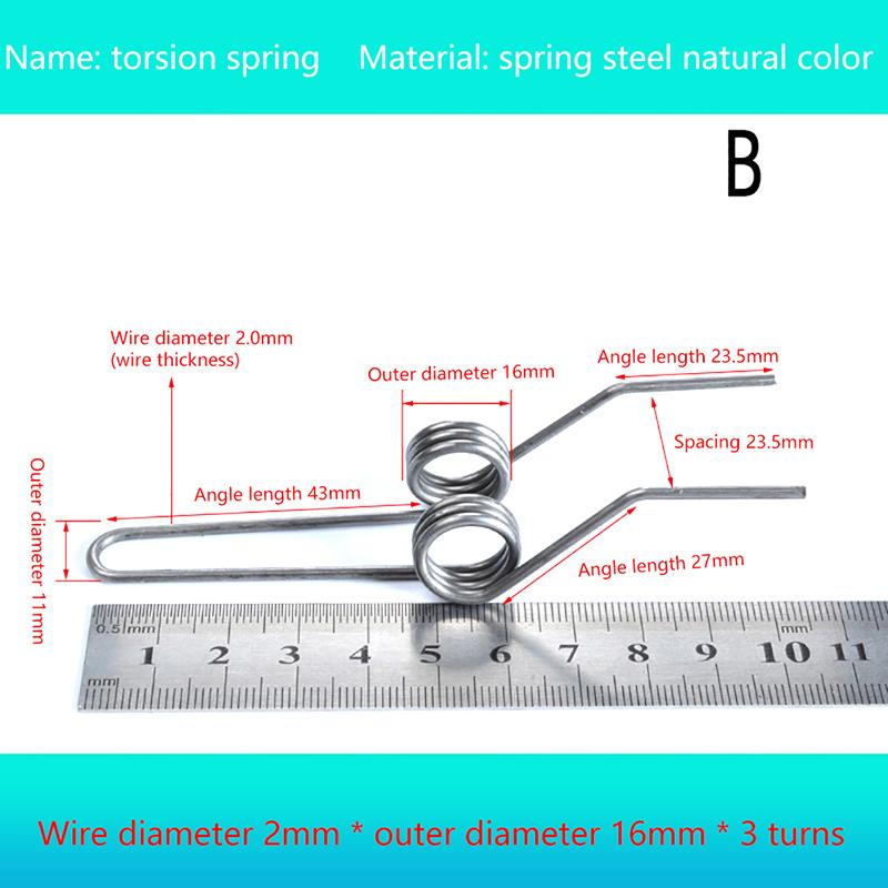 1Pcs Double Torsion Spring 2*16A/B Style Spring Double Torsion Spring Farm Machinery Parts Home Diy