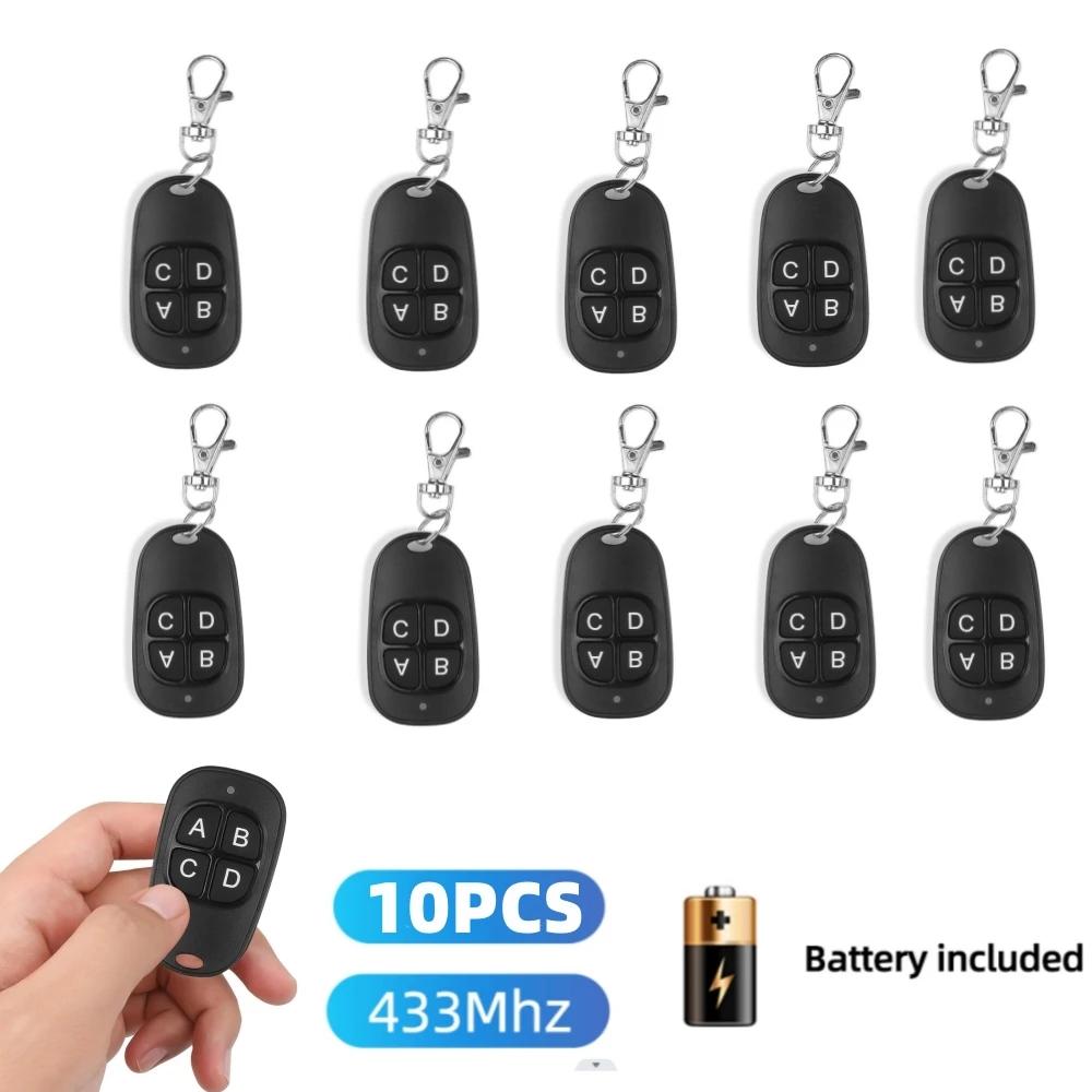 5-50pcs 433MHz Remote Control Universal Garage Remote 4 Buttons Duplicator Controller Replacement Wireless Car Keys for Garage