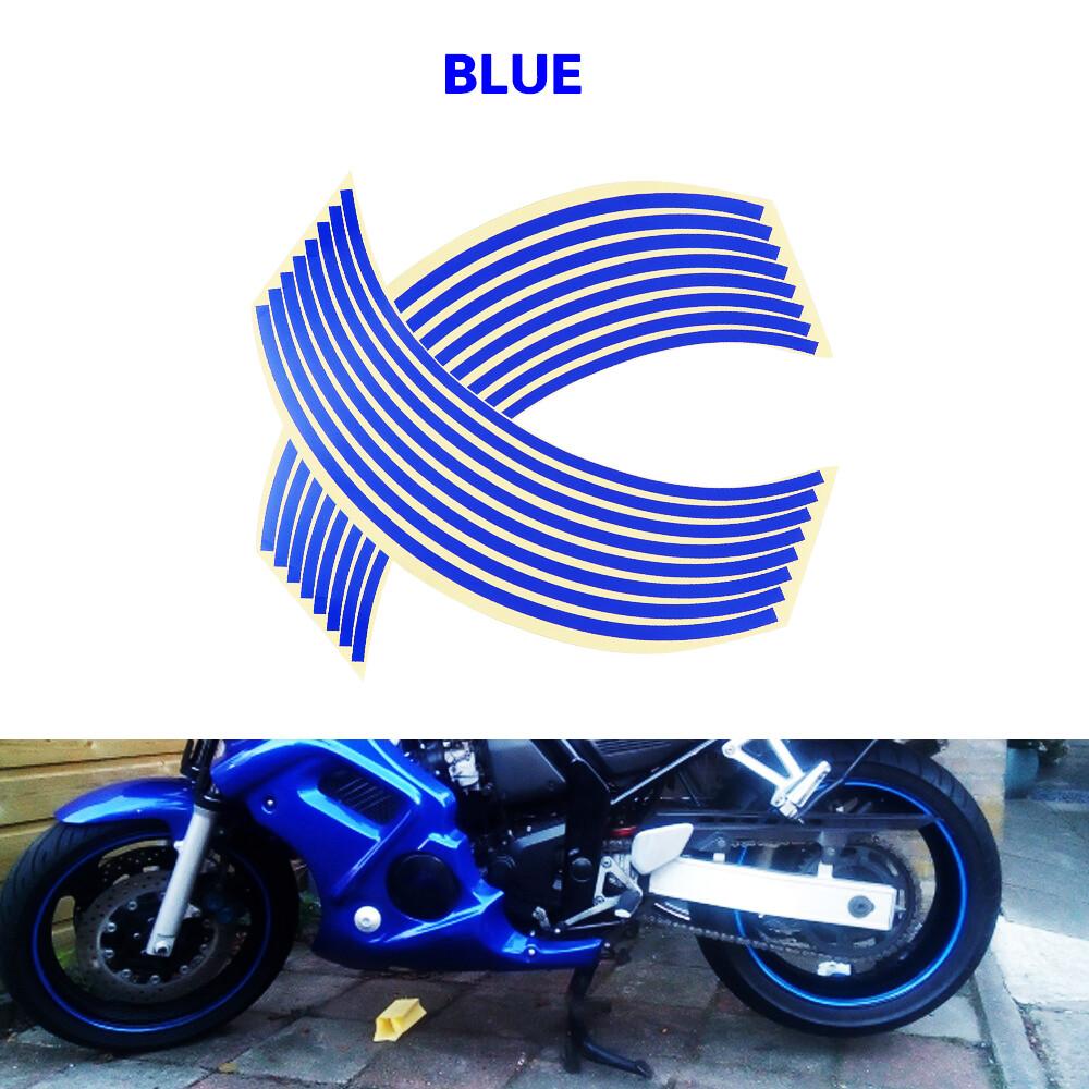Blue Motorcycle Wheel Rim Reflective Decal Sticker Fits SUZUKI GSXR 600/750/1000