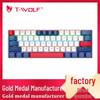T-WOLF T60 Mechanical Gaming Keyboard, Blue Switches, 61-Key, Detachable Cable, RGB Backlit Customization