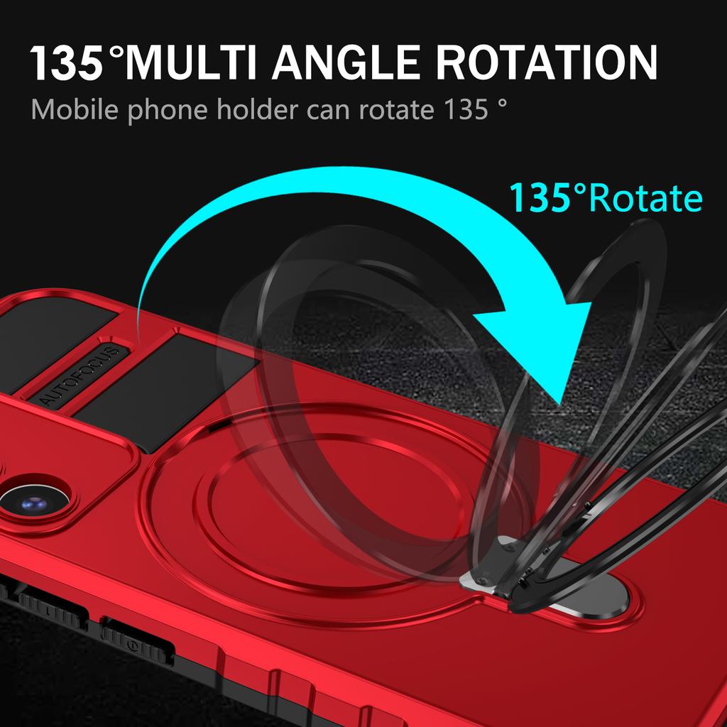 For Samsung Galaxy S22 5G Magnetic Case PC+TPU Phone Case Magnetic Finger Grip Kickstand Cover