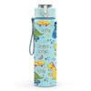 1PC Dino Doodle Hand Drawn Pattern 750ml Color Plastic Sports Water Bottle Leakproof Flip Straw Lid Suitable for Sports Office Home Use