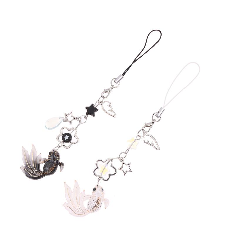 Colorful Fish Star Keychain Lanyard Wrist Strap Hanging Chain Mobile Phone Chain Charm