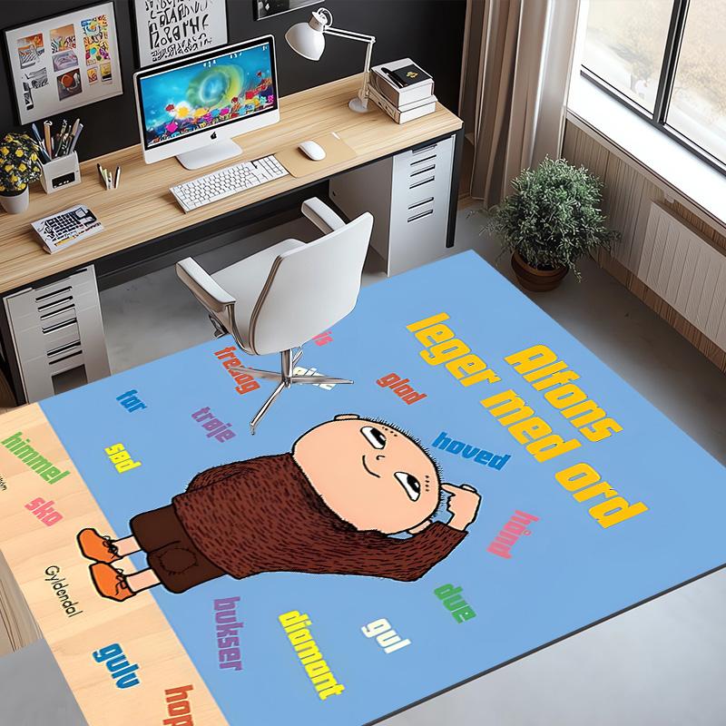 Alfons Aberg Pattern Rug, Indoor/Outdoor Mat, for Picnic, Gameroom, Bedroom, Office, Living Room, Home Decor Carpet, Birthday Gift
