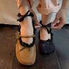 2Pairs Ripped Tie Straps Boat Sock Bowknot Japanese Kawaii Dance Socks Sweet Lolita Ballet Style Women Lace Tied Bow Short Socks
