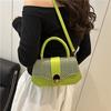 Pu Small Square Bag For Women With Simple Lock Closure For Daily Casual Use
