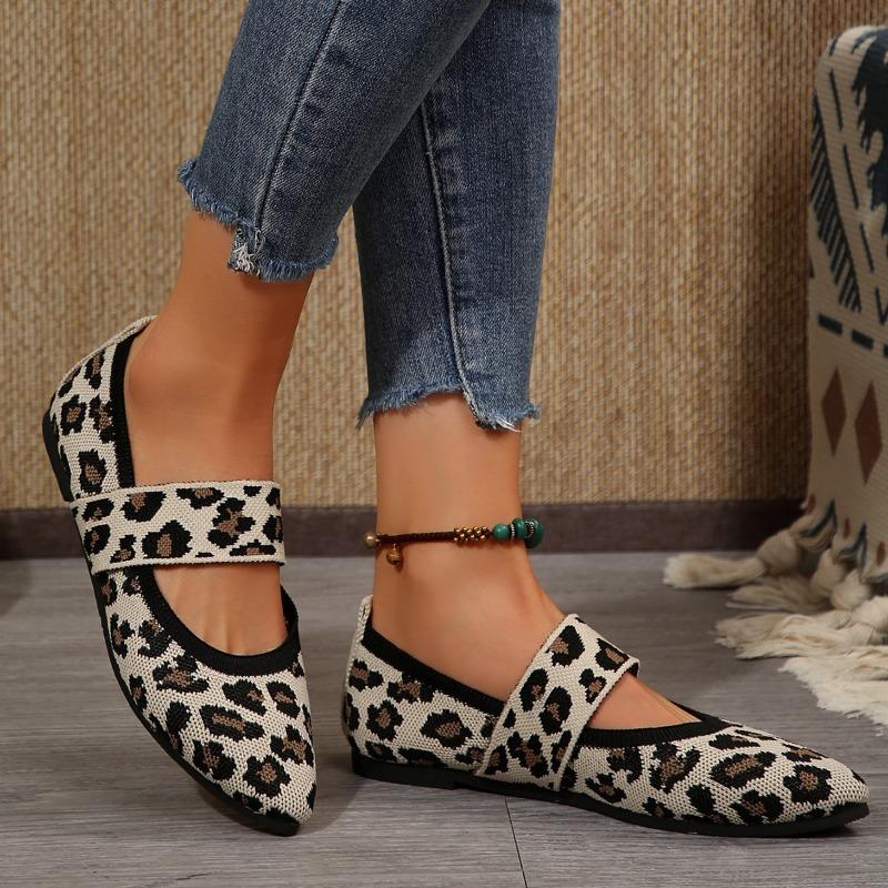 Flat Flying Weave Pointed Shallow Single Shoes Women's Breathable
