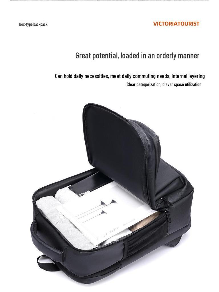 Men's Fashion Multi-pocket Laptop Backpack - Large Capacity, Commuter-friendly