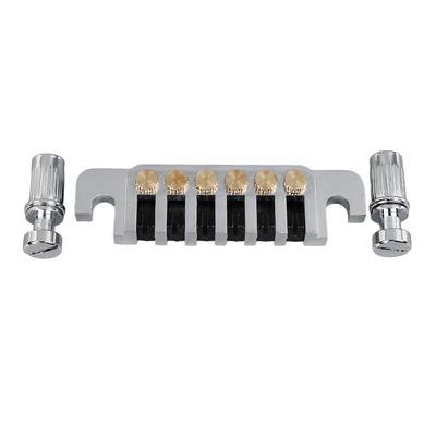 Gitarrenbrücke Saitenhalter Ersatz Vintage Stil Aluminiumlegierung Kupfer 6-saitige E-Gitarre