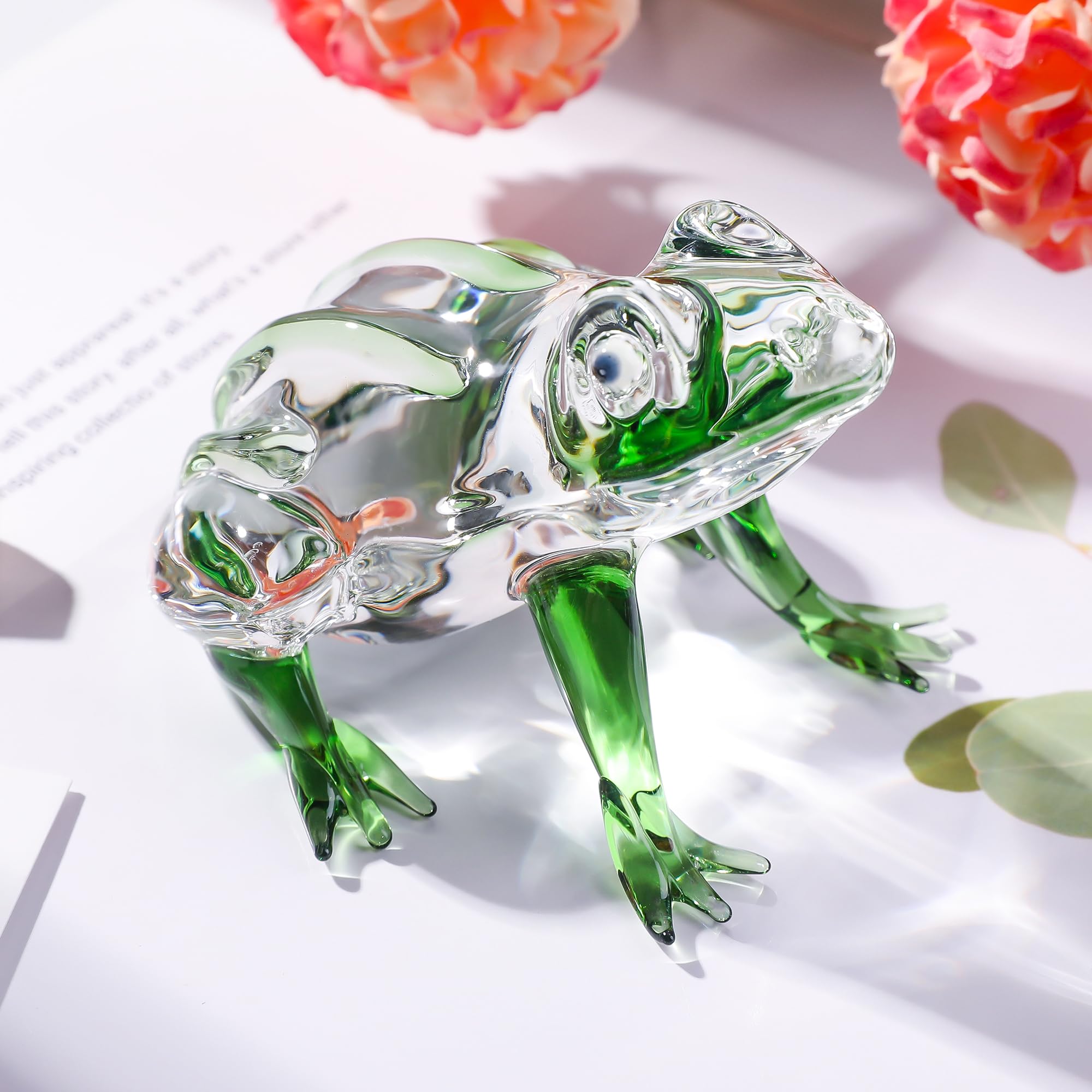 

Фигурка лягушки из хрусталя K9 Kertari [Оригинал] Милый декоративный предмет - Зеленый