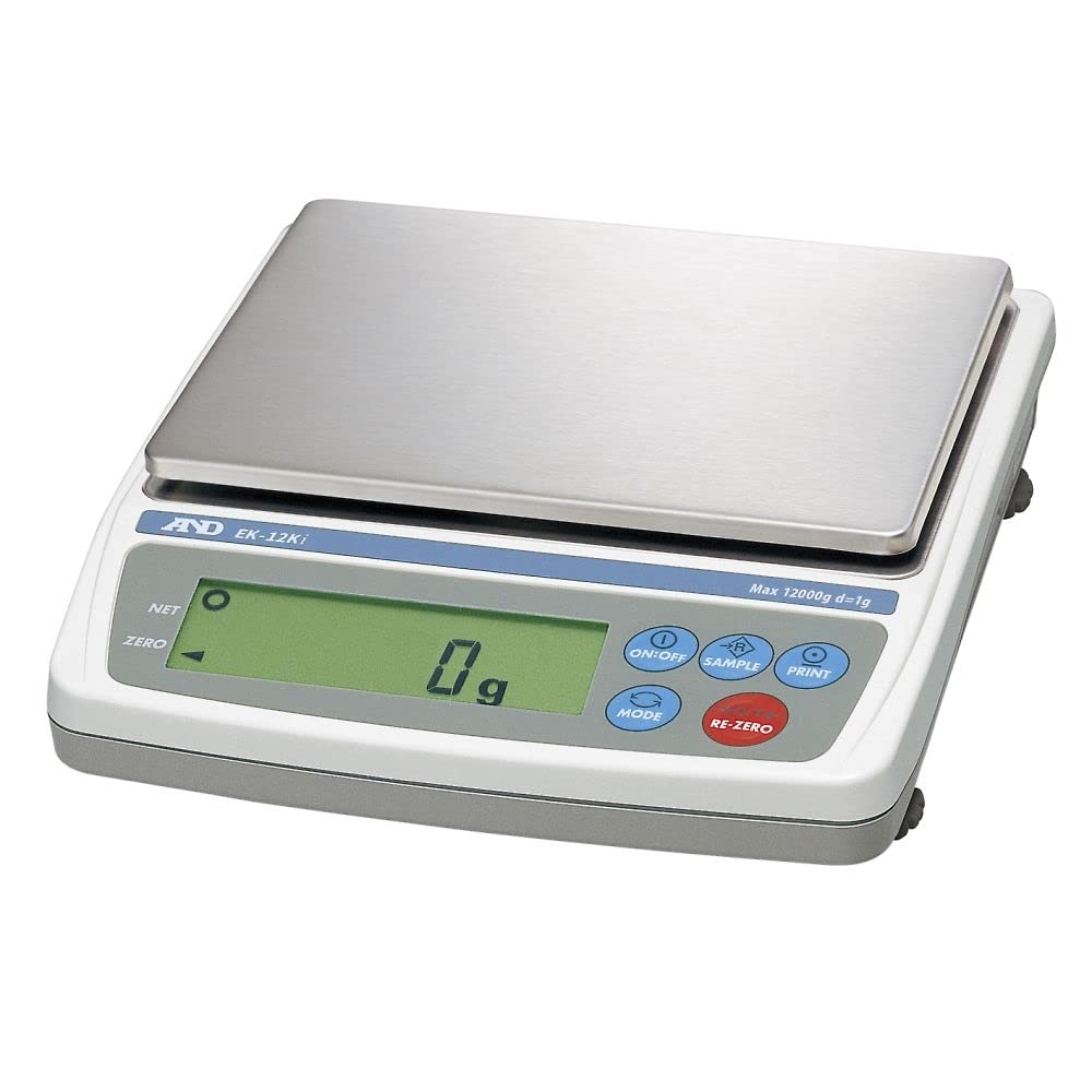 

Personal Scale 12000g Minimum 1g Pan A&D EK-12Ki Capacity display dimensions 170(W)133(D)mm Uncertified білий