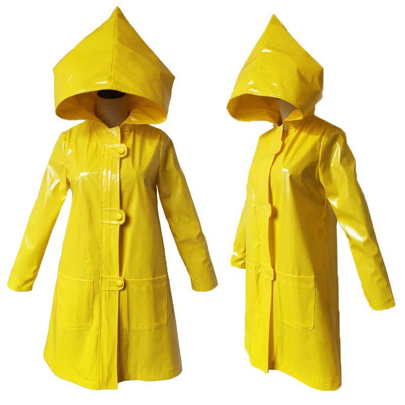 2 Nightmares Little Six Cosplay Costume Yellow Jacket Coat Raincoat Halloween