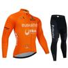 Professionelles Team Frühling Langarm Radtrikot Set Herren Fahrradkleidung MTB Bike Trikot Trägerhose Set Ropa Ciclismo