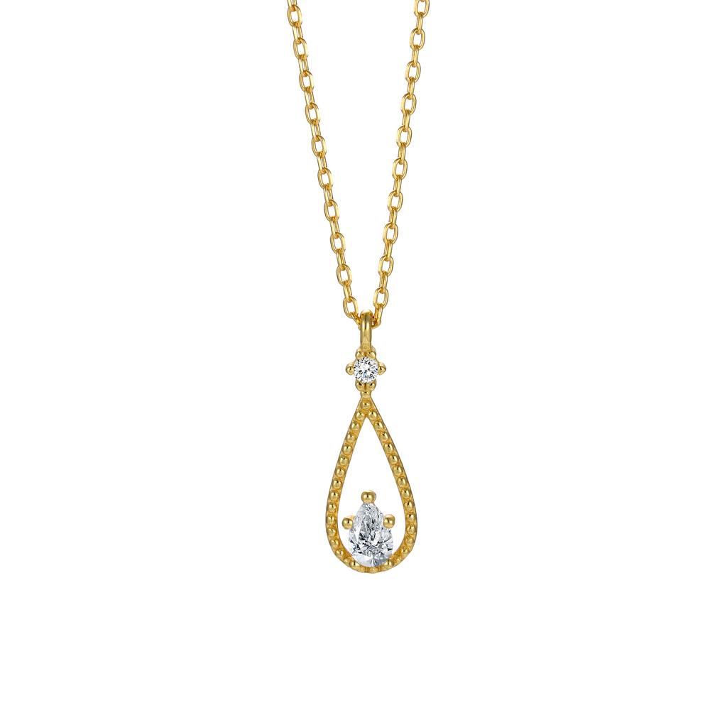 Minimalist and Niche 925 Sterling Silver Water Droplet Pendant Necklace for Women, of Luxury Gold-plated Jewelry