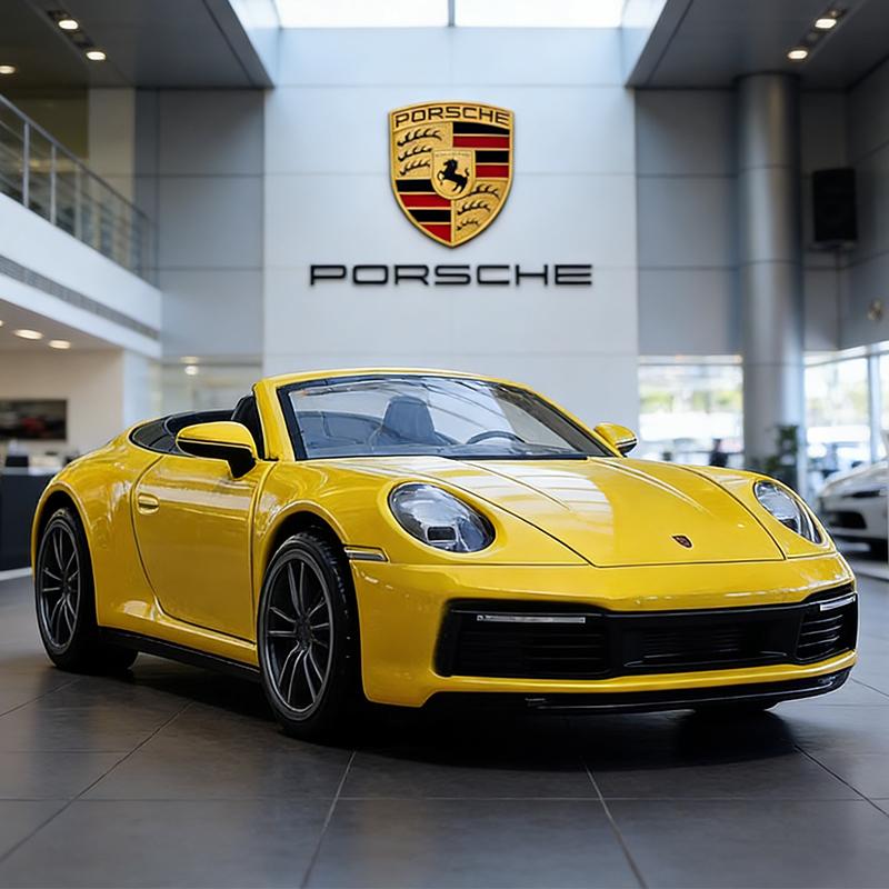1:32 Porsche 911 Carrera Cabriolet Legierung Muscle Car Modell Sound und Licht Pull-Back Kinderspielzeug Sammlerstücke Geburtstagsgeschenk
