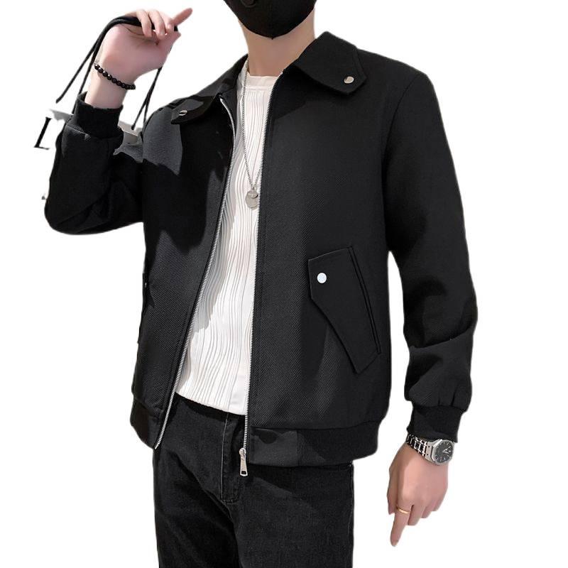 Frühjahr 2025 Herren Revers Lässige Jacke - Trendiger Koreanischer Stil, Gutaussehend & Leicht Reif