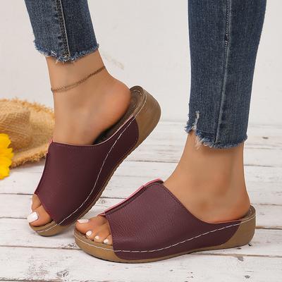 Fashion Wedges Shoes for Women 2024 Summer Classic Retro Women's Casual Slippers Premium Orthopedic Open Toe Sandals Chanclas Mujer