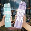 1PC Breaking News I Dont Care 750ml Color Plastic Sports Water Bottle Leakproof Flip Straw Lid Suitable for Sports Office Home Use