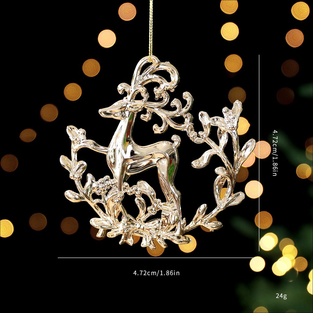 Creative Gold Christmas Hanging Decoration Angel Snowflake Butterfly Dragonfly Christmas Tree Ornament Festival Favors Shopwindo