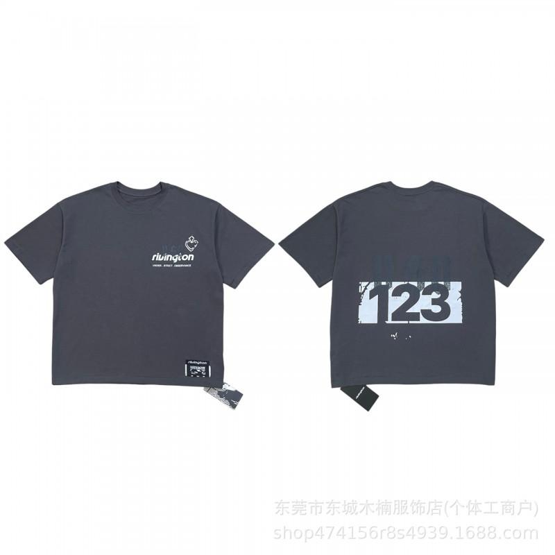 RRR123 Washed Vintage Streetwear Graphic Tee Unisex Loose Fit Cotton Short Sleeve T-Shirt