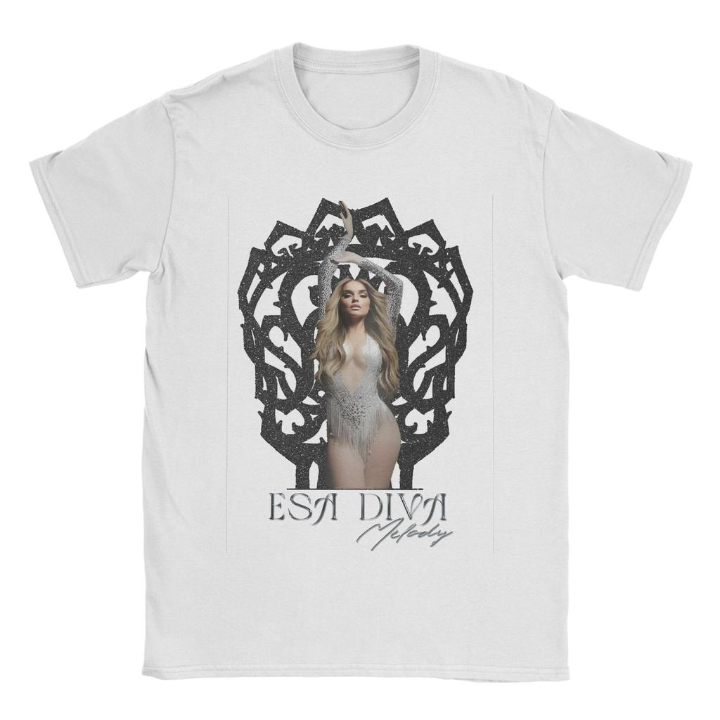Harajuku T-Shirt Summer MELODY ESA DIVA EUROVISIONs 2025 SPAIN T Shirts  Cotton Tshirt for Men's Awesome Short Sleeve Clothes