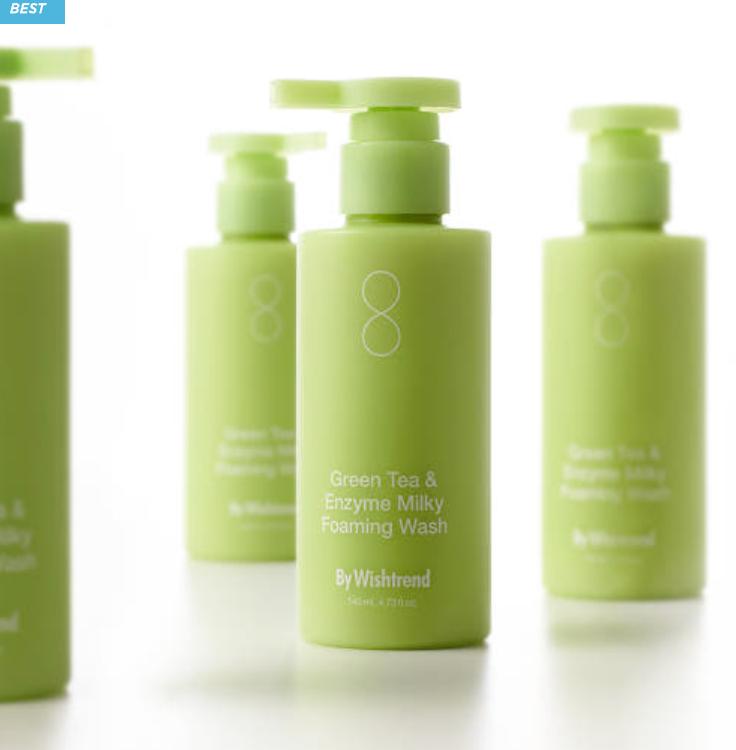 By Wishtrend Green Tea & Enzyme Milky Foaming Wash – Gentle Daily Cleanser 140ml