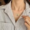 Jade Four-leaf Clover Sterling Silver Necklace Girls Light Luxury Niche 2025 New New Chinese Birthday Gift for Girlfriend