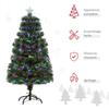 Artificial Christmas Tree Light-Up Christmas Tree 120cm Fiber Optic Christmas Decor Color-Changing Light 130 LED Green