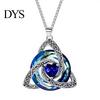 Personalized Birthday Gift Celtic Knot Birthstone Necklace for Women, Cubic Zirconia Pendant Necklace, Irish Jewelry, Her Wife Girlfriend Mother