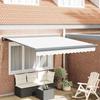 Manual Retractable Awning vidaXL White 350x250 Cm 3330371