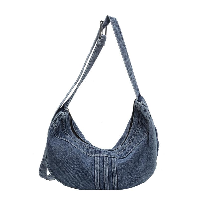 College Student Shoulder Bag Harajuku Denim Bag Girls Versatile Crossbody Bag Women's Shoulder Dumpling Bag